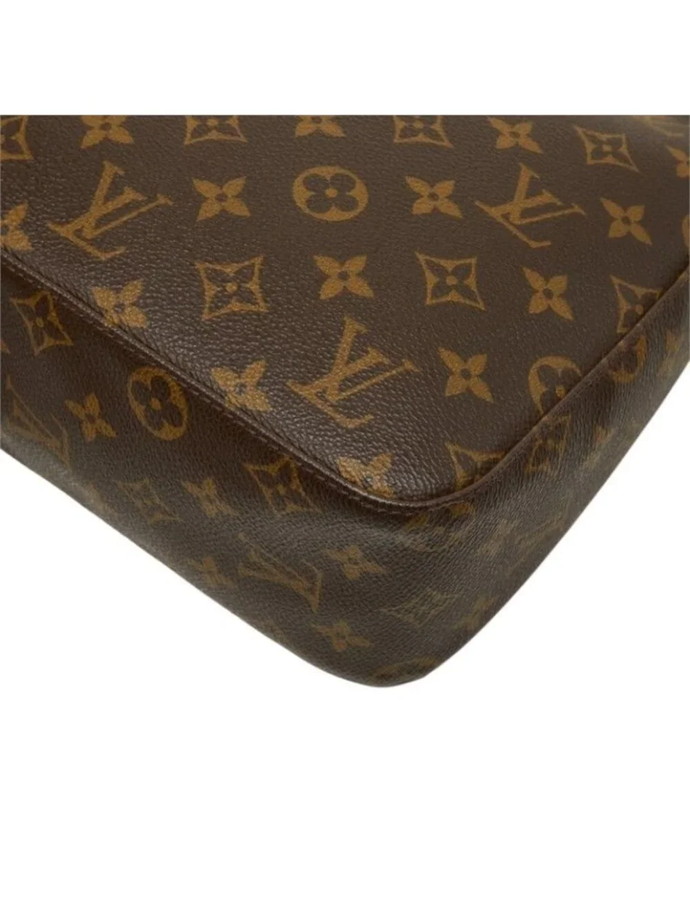 Louis Vuitton Monogram Looping MM Shoulder Bag Brown Leather